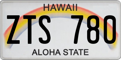 HI license plate ZTS780