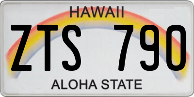 HI license plate ZTS790