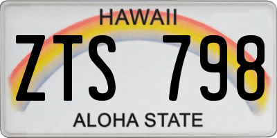 HI license plate ZTS798