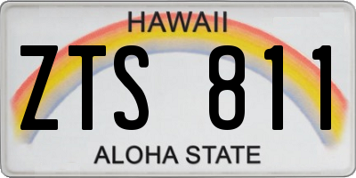 HI license plate ZTS811