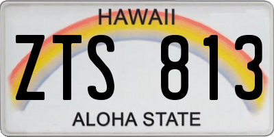 HI license plate ZTS813