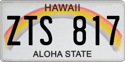 HI license plate ZTS817