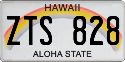 HI license plate ZTS828