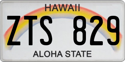 HI license plate ZTS829