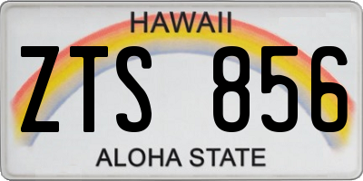 HI license plate ZTS856