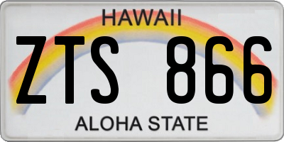 HI license plate ZTS866