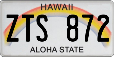 HI license plate ZTS872