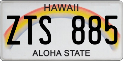 HI license plate ZTS885