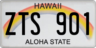 HI license plate ZTS901