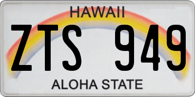 HI license plate ZTS949