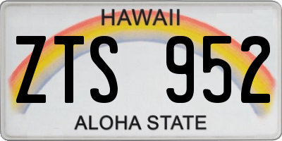 HI license plate ZTS952