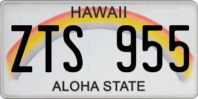 HI license plate ZTS955