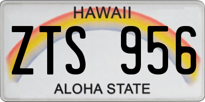HI license plate ZTS956