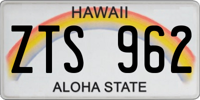 HI license plate ZTS962