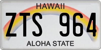 HI license plate ZTS964