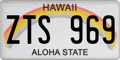 HI license plate ZTS969