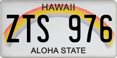 HI license plate ZTS976