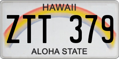 HI license plate ZTT379