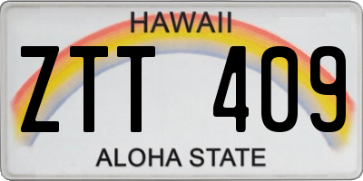HI license plate ZTT409
