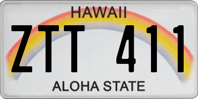 HI license plate ZTT411