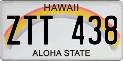 HI license plate ZTT438