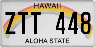 HI license plate ZTT448