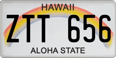 HI license plate ZTT656