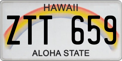 HI license plate ZTT659