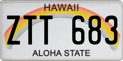 HI license plate ZTT683
