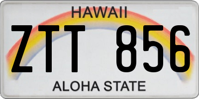 HI license plate ZTT856