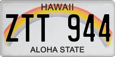 HI license plate ZTT944