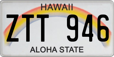 HI license plate ZTT946