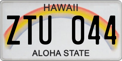 HI license plate ZTU044