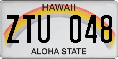 HI license plate ZTU048