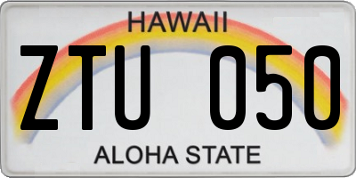 HI license plate ZTU050