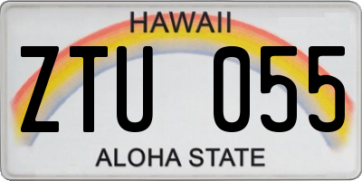 HI license plate ZTU055