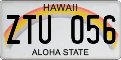 HI license plate ZTU056
