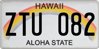 HI license plate ZTU082