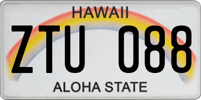 HI license plate ZTU088
