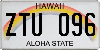 HI license plate ZTU096