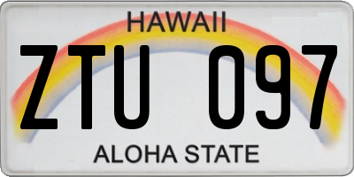 HI license plate ZTU097