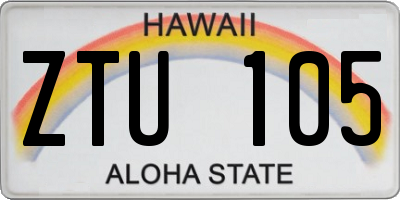 HI license plate ZTU105