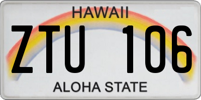 HI license plate ZTU106