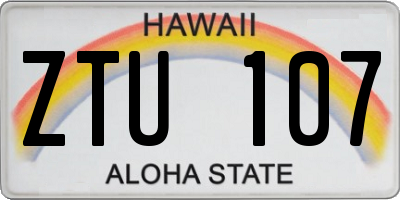 HI license plate ZTU107