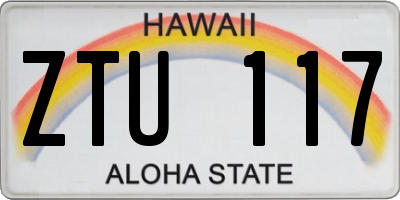 HI license plate ZTU117