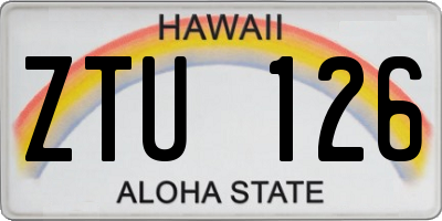 HI license plate ZTU126