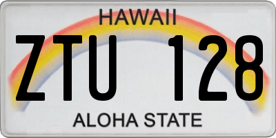 HI license plate ZTU128