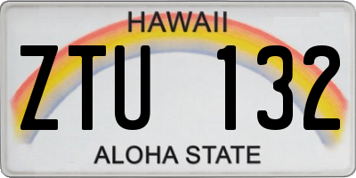 HI license plate ZTU132