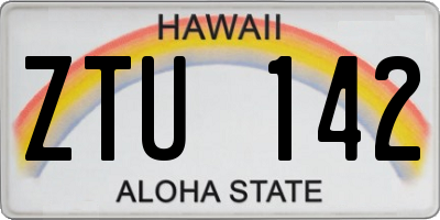 HI license plate ZTU142