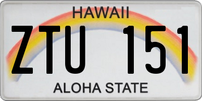 HI license plate ZTU151